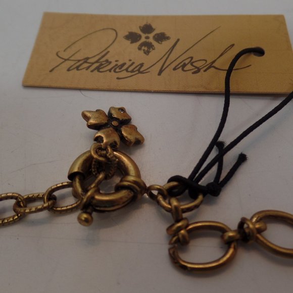 Patricia Nash Goldtone Map Print of France Oval Link Y Necklace Charm Adj 19" L - Picture 5 of 9